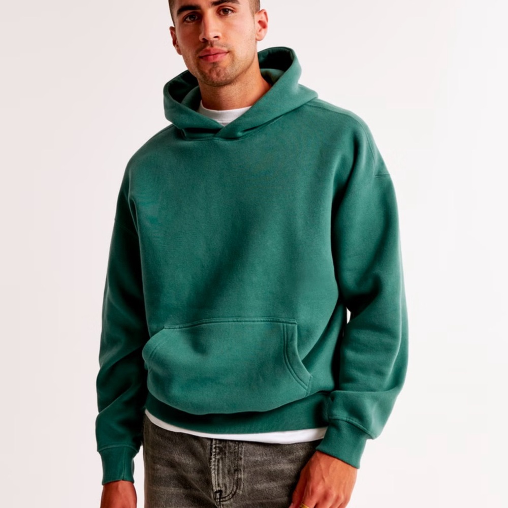 Abercrombie Essentials Green Hoodie